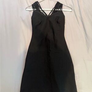 Black bandage dress with strappy back
